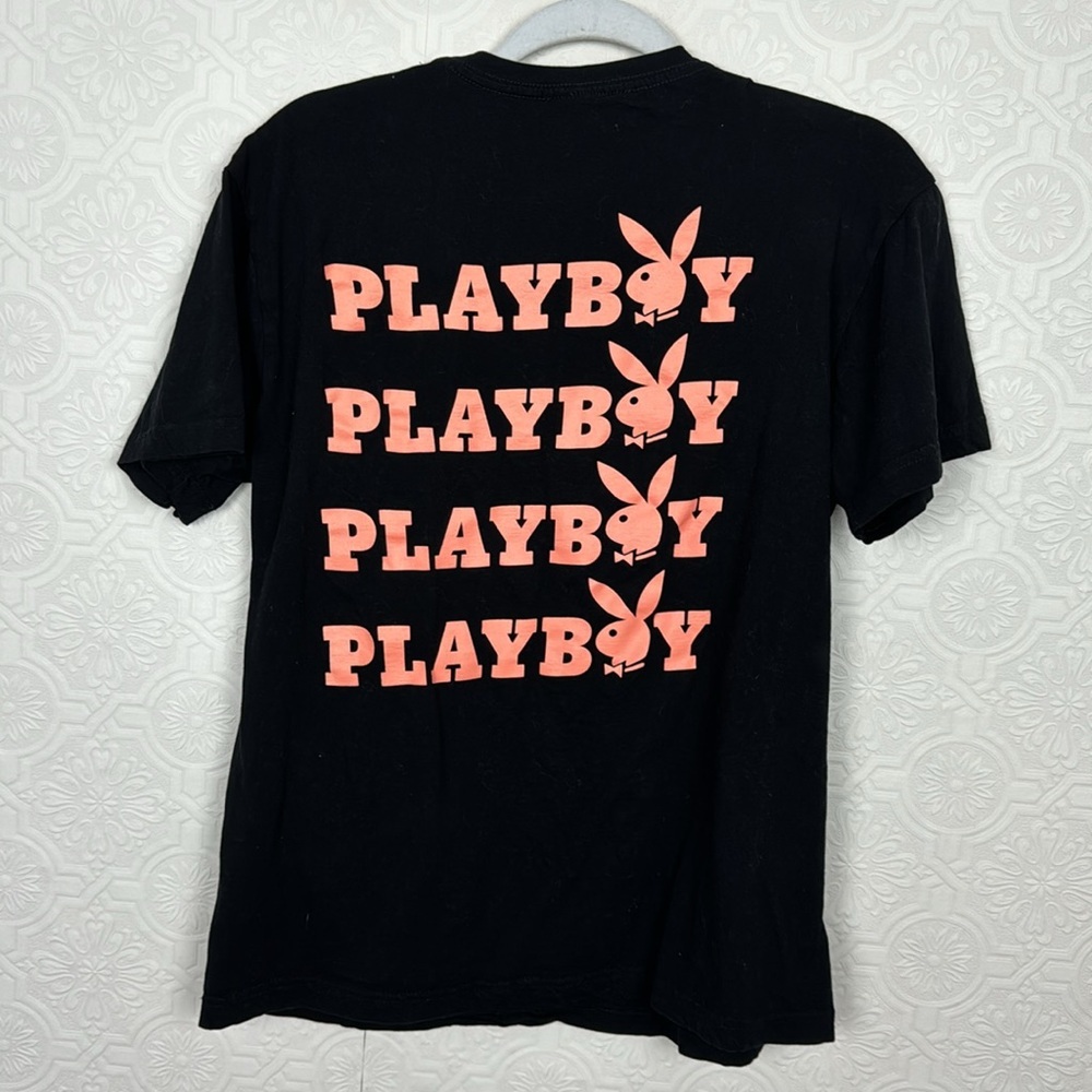 Playboy Tshirt Graphic Tee Shirt Black Pink Iconic Pacsun Medium Fitted